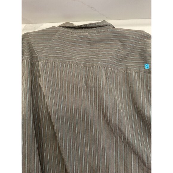 LOST Enterprises Mens Long Sleeve Striped Button Down Shirt Surf Size XL - Picture 9 of 10